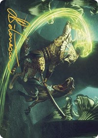 Contest of Claws Art Card (Gold-Stamped Signature) (72) [Art Series: The Lost Caverns of Ixalan]