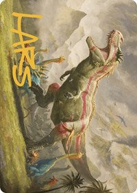 Ghalta, Stampede Tyrant Art Card (Gold-Stamped Signature) (24) [Art Series: The Lost Caverns of Ixalan]