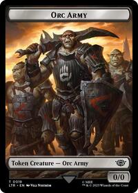Orc Army (0019) // Food (0022) Double-Sided Token (Surge Foil) (19 // 22) [Universes Beyond: The Lord of the Rings: Tales of Middle-earth]