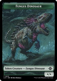 Fungus Dinosaur // Gnome Soldier Double-Sided Token (12 // 3) [The Lost Caverns of Ixalan]