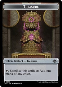 Treasure (0018) // Bat Double-Sided Token (18 // 6) [The Lost Caverns of Ixalan]
