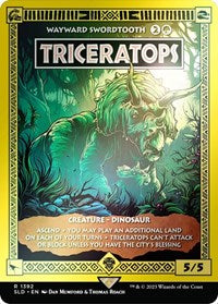 Triceratops - Wayward Swordtooth (Rainbow Foil) (1392) [Secret Lair Drop Series]