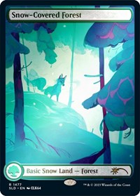 Snow-Covered Forest (1477) (Rainbow Foil) (1477) [Secret Lair Drop Series]