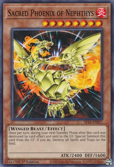 Sacred Phoenix of Nephthys (SR14-EN017) [Structure Deck: Fire Kings]