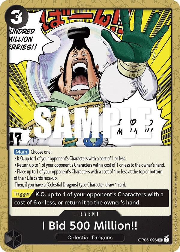 I Bid 500 Million!! (OP05-096) [Awakening of the New Era]