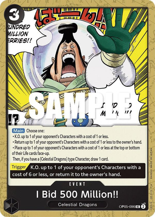 I Bid 500 Million!! (OP05-096) [Awakening of the New Era]