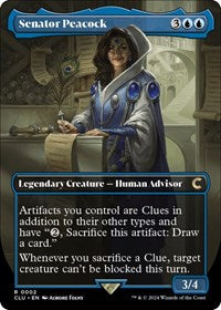 Senator Peacock (Borderless) (2) [Ravnica: Clue Edition]