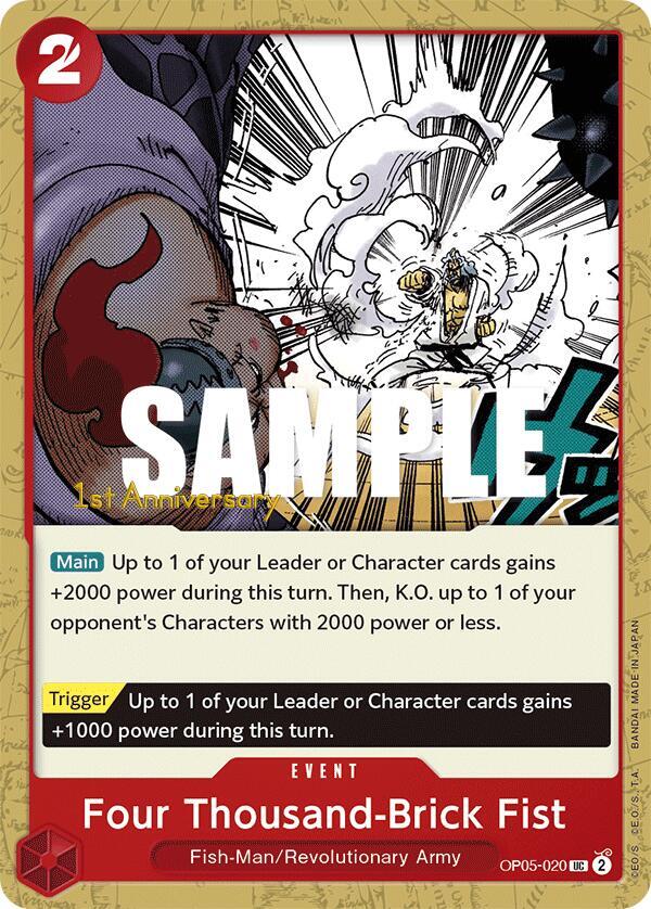 Four Thousand-Brick Fist (OP05-020) [Awakening of the New Era: 1st Anniversary Tournament Cards]