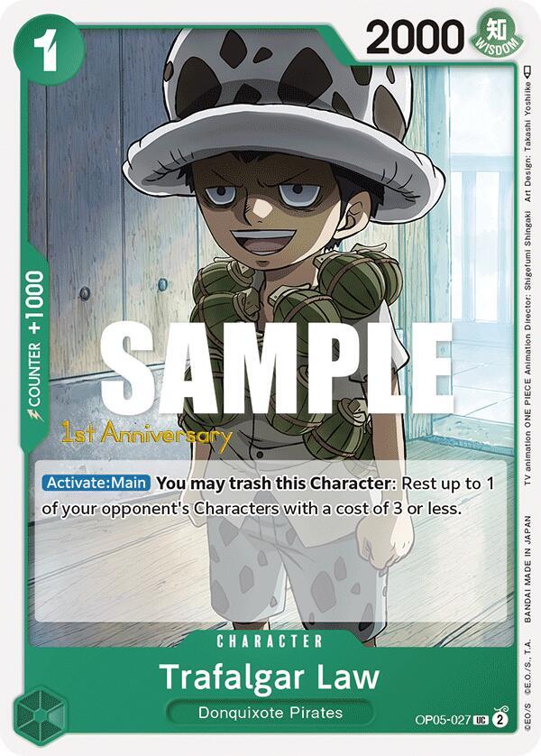 Trafalgar Law (027) (OP05-027) [Awakening of the New Era: 1st Anniversary Tournament Cards]
