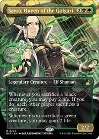 Savra, Queen of the Golgari (Anime Borderless) (440) [Ravnica Remastered]