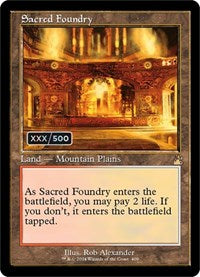 Sacred Foundry (Retro Frame) (Serial Numbered) (409) [Ravnica Remastered]