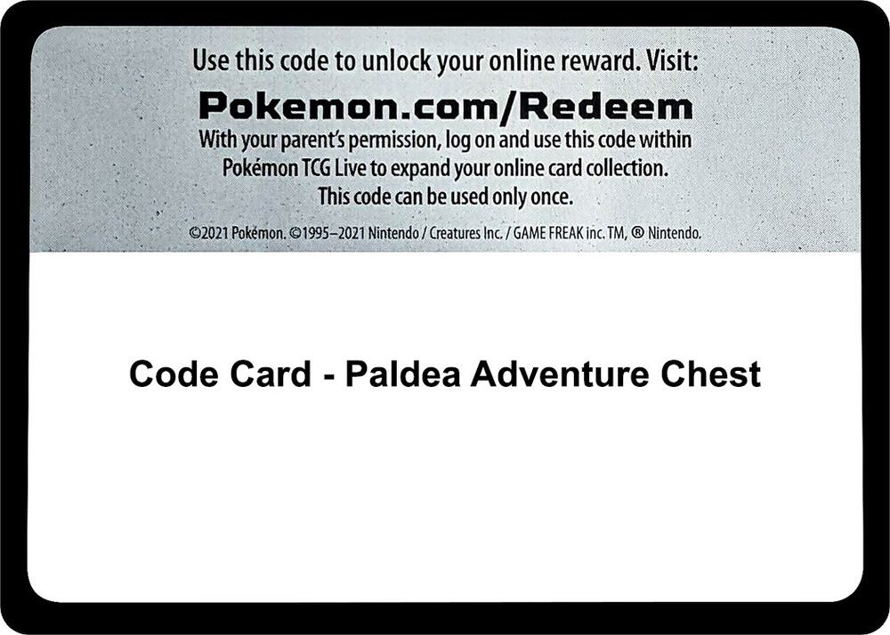 Code Card - Paldea Adventure Chest [Miscellaneous Cards & Products]