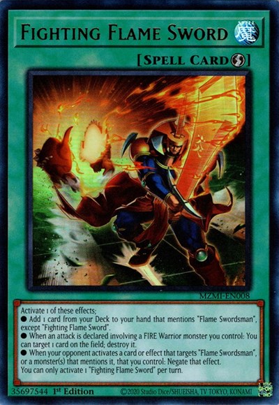 Fighting Flame Sword (MZMI-EN008) [Maze of Millennia]