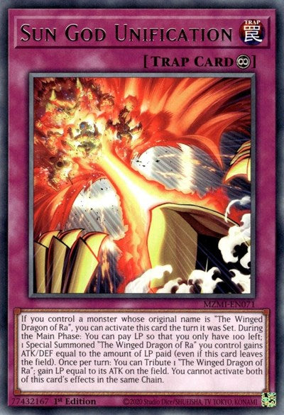 Sun God Unification (MZMI-EN071) [Maze of Millennia]