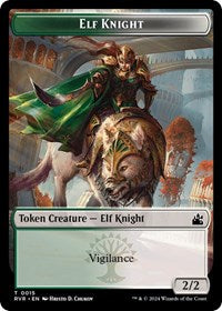 Elf Knight // Emblem - Domri Rade Double-Sided Token (15 // 20) [Ravnica Remastered]