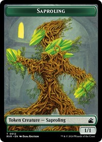 Saproling // Angel (0003) Double-Sided Token (12 // 3) [Ravnica Remastered]