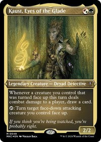 Kaust, Eyes of the Glade (Display Commander) - Thick Stock (49) [Commander: Murders at Karlov Manor]