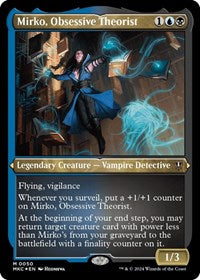 Mirko, Obsessive Theorist (Display Commander) - Thick Stock (50) [Commander: Murders at Karlov Manor]