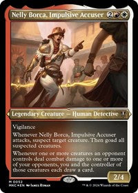 Nelly Borca, Impulsive Accuser (Display Commander) - Thick Stock (52) [Commander: Murders at Karlov Manor]