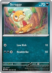 Scraggy (060/091) [SV: Paldean Fates]