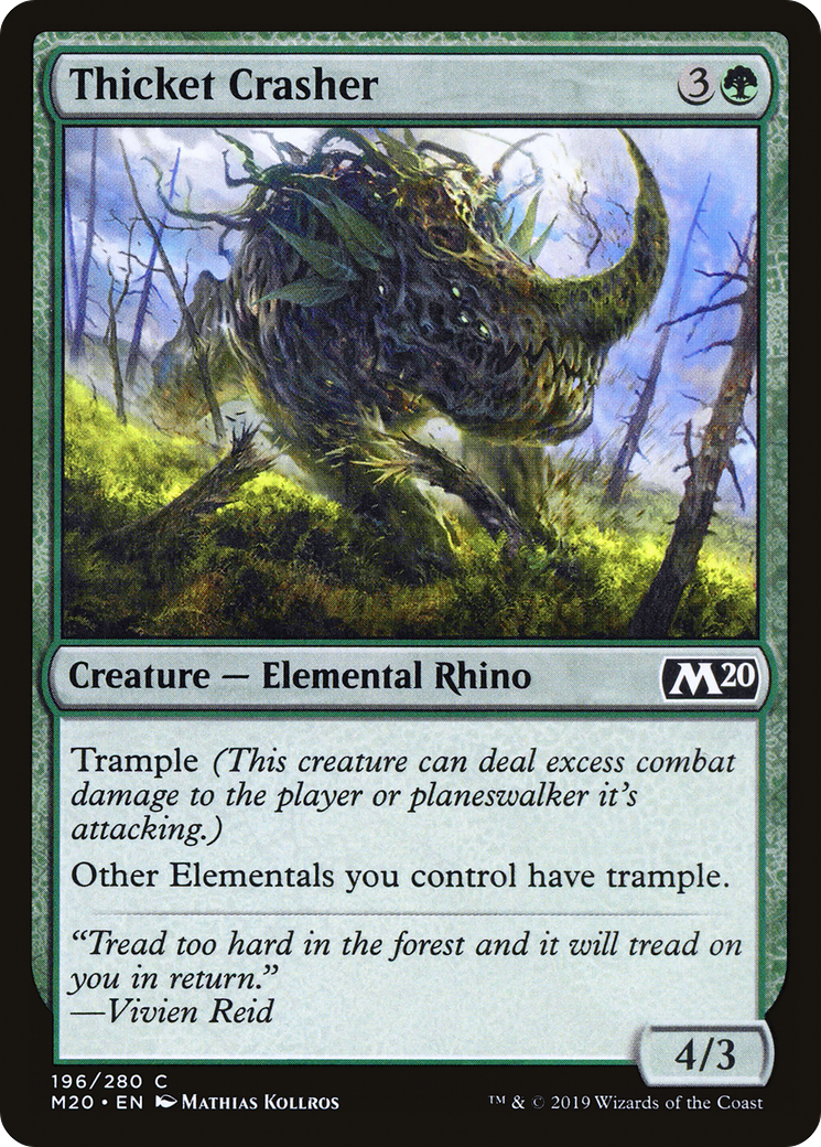 Thicket Crasher (M20-196) - Core Set 2020 Foil