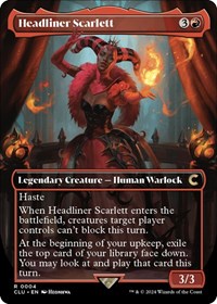Headliner Scarlett (Borderless) (4) [Ravnica: Clue Edition]