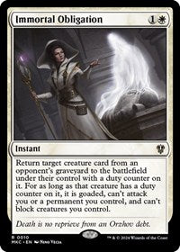 Immortal Obligation (10) [Commander: Murders at Karlov Manor]