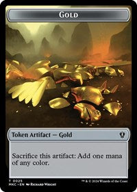 Gold // Kobolds of Kher Keep Double-Sided Token (25 // 12) [Commander: Murders at Karlov Manor]