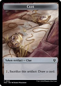 Clue // Insect (0017) Double-Sided Token (22 // 17) [Commander: Murders at Karlov Manor]