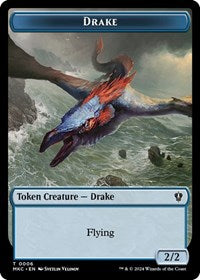 Drake // Koma's Coil Double-Sided Token (6 // 7) [Commander: Murders at Karlov Manor]