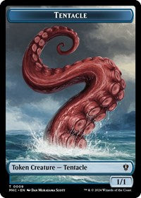 Tentacle // Koma's Coil Double-Sided Token (9 // 7) [Commander: Murders at Karlov Manor]