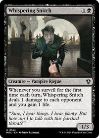 Whispering Snitch (144) [Commander: Murders at Karlov Manor]