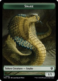Snake // Morph Double-Sided Token (20 // 30) [Commander: Murders at Karlov Manor]