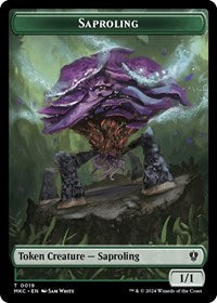 Saproling // Morph Double-Sided Token (19 // 30) [Commander: Murders at Karlov Manor]