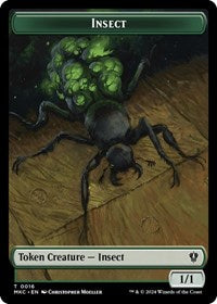 Insect (0016) // Manifest Double-Sided Token (16 // 29) [Commander: Murders at Karlov Manor]