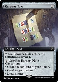 Ransom Note (0357) (Extended Art) (357) [Commander: Murders at Karlov Manor]
