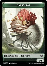 Saproling // Dragon (0021) Double-Sided Token (35 // 21) [Commander Masters]