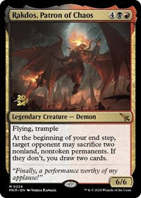 Rakdos, Patron of Chaos (224) [Prerelease Cards]