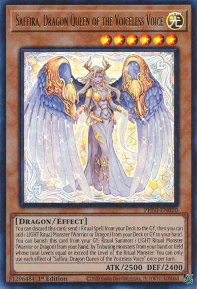 Saffira, Dragon Queen of the Voiceless Voice (PHNI-EN020) [Phantom Nightmare]