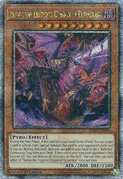 Veidos the Eruption Dragon of Extinction (Quarter Century Secret Rare) (PHNI-EN090) [Phantom Nightmare]