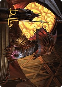 Niv-Mizzet, Guildpact Art Card (21/49) (Gold-Stamped Signature) (21) [Art Series: Murders at Karlov Manor]