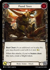 Pound Town (Blue) (RNR023) [Blitz Deck: Heavy Hitters - Rhinar]