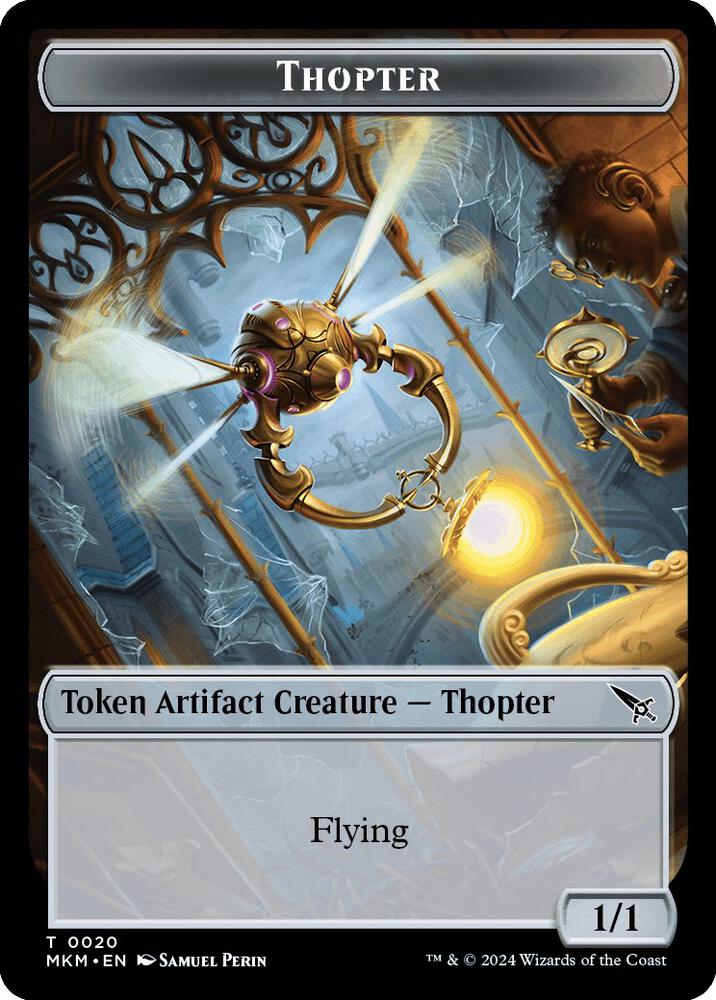 Thopter (0020) // Clue (0014) Double-Sided Token (20 // 14) [Murders at Karlov Manor]