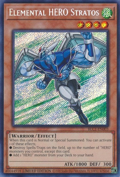 Elemental HERO Stratos (BLC1-EN003) [Battles of Legend: Chapter 1]