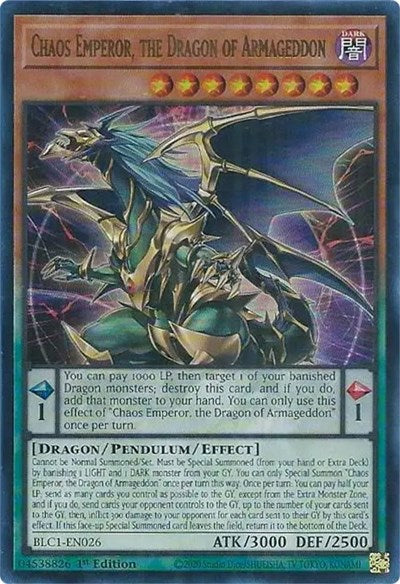 Chaos Emperor, the Dragon of Armageddon (BLC1-EN026) [Battles of Legend: Chapter 1]