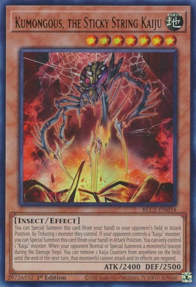 Kumongous, the Sticky String Kaiju (BLC1-EN034) [Battles of Legend: Chapter 1]
