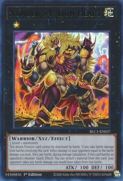 Number 54: Lion Heart (BLC1-EN037) [Battles of Legend: Chapter 1]
