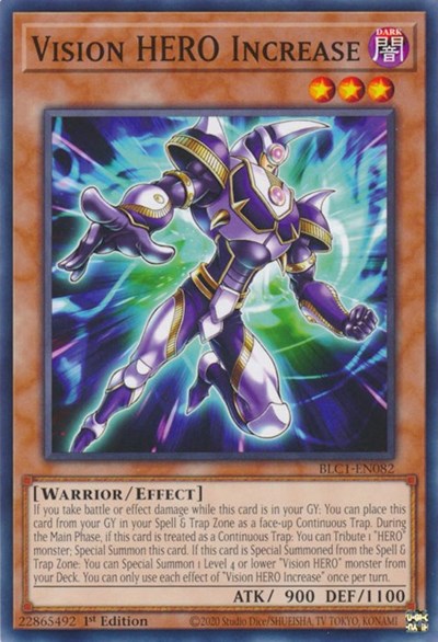 Vision HERO Increase (BLC1-EN082) [Battles of Legend: Chapter 1]
