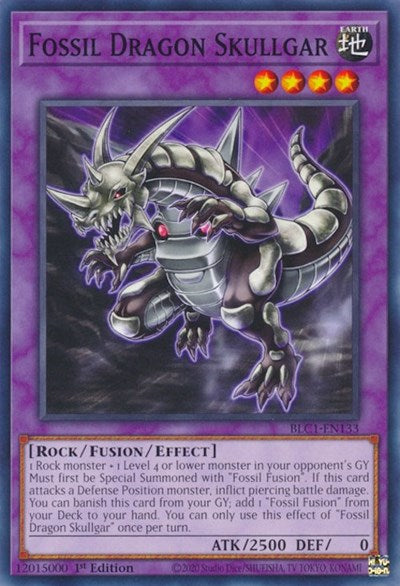 Fossil Dragon Skullgar (BLC1-EN133) [Battles of Legend: Chapter 1]