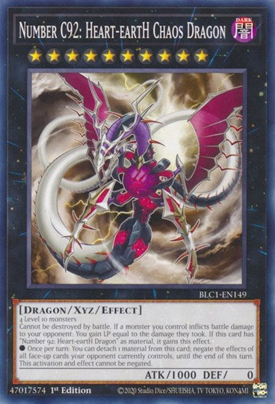 Number C92: Heart-eartH Chaos Dragon (BLC1-EN149) [Battles of Legend: Chapter 1]